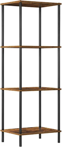 Miniatura 10 de ETELI Mesa auxiliar alta con almacenamiento de 3 niveles, mesa auxiliar negra, estantes de almacenamiento de metal para sala de estar, dormitorio