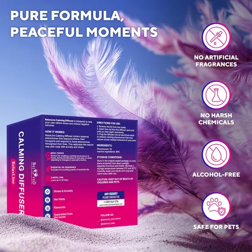 Miniatura 7 de Beloved Pets - Difusor calmante para gatos y productos antiansiedad para mascotas, feromonas calmadas felinas para enchufar y aliviar el estrés