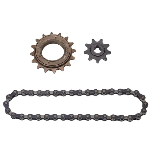 Miniatura 8 de Vbestlife Kit de cadena de rueda libre - Rueda libre de 16 dientes, piñón de 9 dientes, cadena de 38 secciones para accesorios de modificación