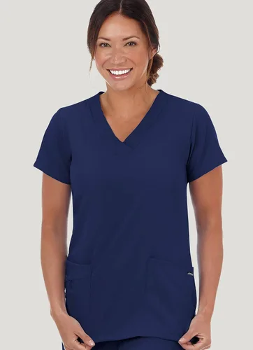 Miniatura 3 de Jockey Camisa médica cruzada con cuello en V WOV para mujer