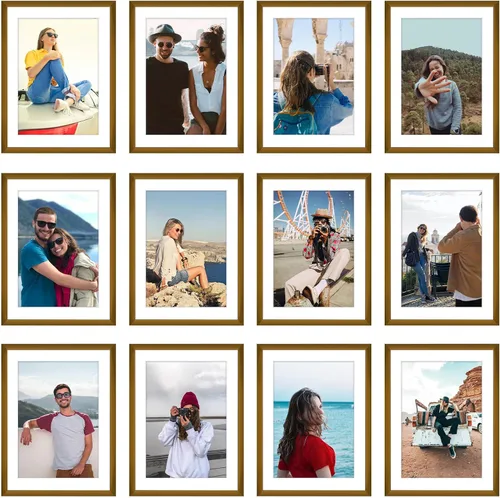 Miniatura 39 de Frametory, Portarretratos de aluminio negro de 5 x 7 pulgadas, juego de 2, ideal para mostrar fotos de 4 x 6 con paspartú o de 5 x 7 pulgadas sin