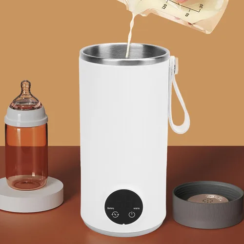 Miniatura 4 de Hervidor eléctrico portátil recargable – Hervidor eléctrico de viaje de 13.5 fl oz, con agitador giratorio, mini hervidor de té de acero inoxidable
