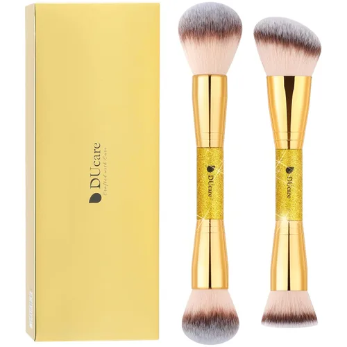 Miniatura 14 de DUcare Cepillo para Base de Maquillaje, Bronceador, Contorno, Maquillaje, Cepillo de Dos Puntas, Autobronceador, Cepillo Escultor para Mezclar Polvo