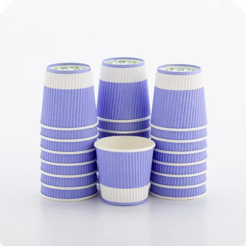 Miniatura 35 de Vasos de café de papel aislado de pared corrugada, 12 onzas, 12 onza, Negro