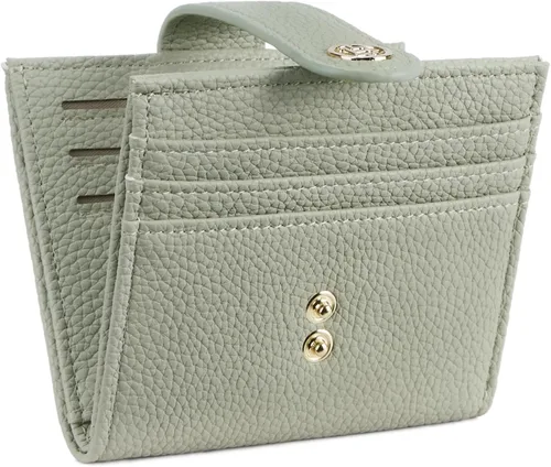 Miniatura 8 de BOSTANTEN - Billetera delgada para mujer, pequeña, con bloqueo RFID, tarjetero de cuero plegable con cremallera y bolsillo para monedas, Pequeña