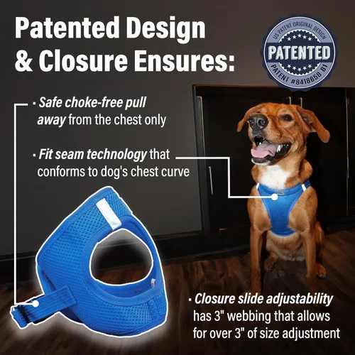 Miniatura 3 de Doggie Design Arnés para perro – Arnés para perro sin estrangulamiento, chaleco para perro, malla de poliéster, arnés para mascotas, diseño simple