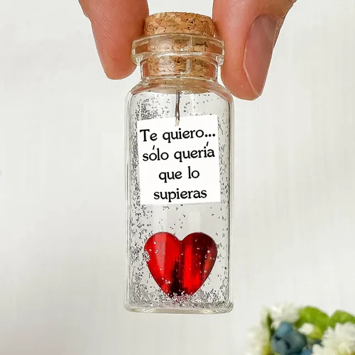Miniatura 7 de Kseniya Revta Mensaje romántico en una botella para regalar a tu novio o novia - Tarro de los deseos con una tarjeta para tu esposo o esposa