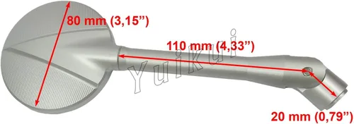 Miniatura 2 de Espejo retrovisor universal de aluminio CNC para motocicleta M10 M8 duradero para Yamaha FZ-09 2014-2017/FZ1 N 2006-2015/XSR