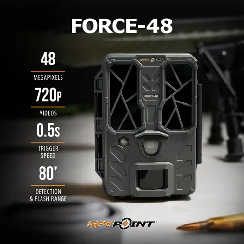 Miniatura 3 de SPYPOINT Force 48 Trail Camera, no celular, 48MP Foto 720p Video con 48 LED de bajo brillo para calidad de imagen de día o noche, rango de flash