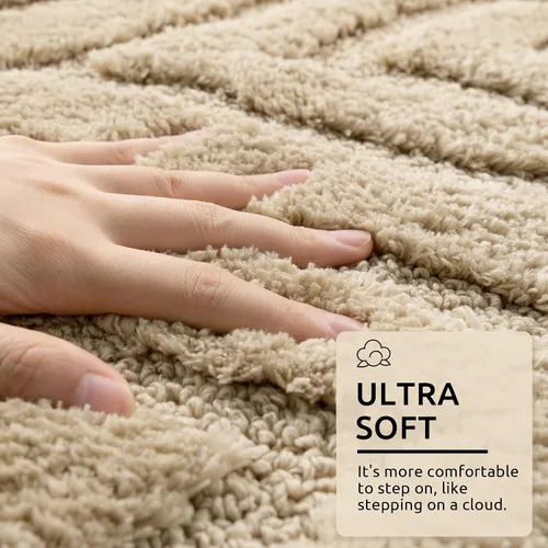 Miniatura 4 de DEXDE Alfombras de Baño Corredor 24x47 pulgadas Alfombra de Baño Larga Antideslizante Suave Lavable Alfombras de Baño Grandes para Baño Dormitorio