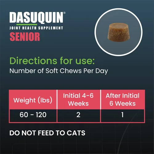 Miniatura 6 de Nutramax Dasuquin Suplemento de salud articular para perros mayores grandes, para apoyo inmunológico, salud de la piel y el pelaje, y salud
