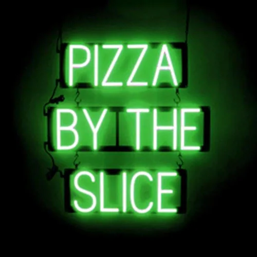 Miniatura 38 de SpellBrite Cartel PIZZA Letrero relacionado con pizza con aspecto de neón, fuente de luz LED azul 17.6 x 6.3 pulgadas
