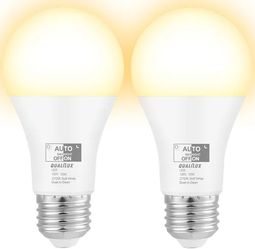 Miniatura 9 de Qualilux Bombillas de luz del atardecer al amanecer, bombillas LED de detección de luz automática para exteriores, luz diurna, MR16 GU10 paquete