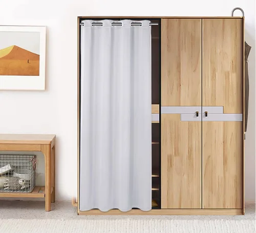 Miniatura 34 de PI Cortinas opacas para dormitorio, tratamiento de ventana con aislamiento térmico de anillo superior, cortinas oscurecedoras de habitación