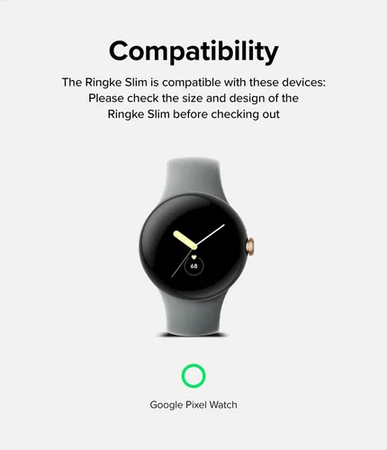 Miniatura 4 de Ringke Funda de reloj compatible con Google Pixel [transparente y negra, funda delgada] + doble película fácil [paquete de 3]