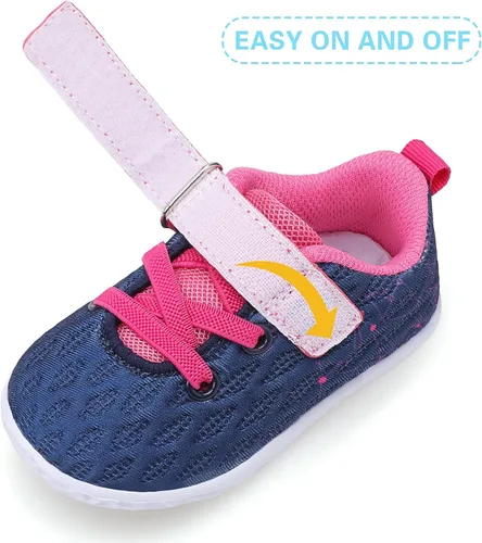 Miniatura 2 de FEETCITY Zapatillas de bebé para niños y niñas, zapatos de primera caminata, zapatos de cuna para recién nacidos, zapatos sin cordones para niños