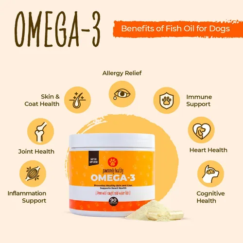 Miniatura 2 de Pawsomely Healthy Omega-3 para perros – Cápsulas de polvo sin desorden, sin refrigeración, aceite de anchoa capturado en la naturaleza – EPA y DHA