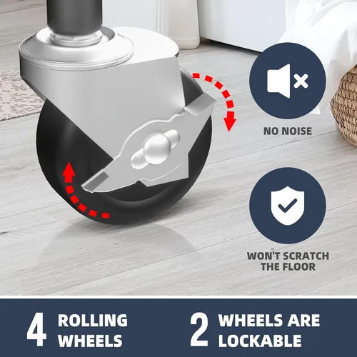 Miniatura 5 de STO STO Organizador de ropa sucia de 3 secciones, cesta de ropa con 3 bolsas, cesta de lavandería con ruedas resistentes y bolsa extraíble para Beige