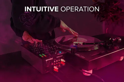 Miniatura 3 de Gemini - Mezclador de DJ de 2 canales con Bluetooth, ecualizador de micrófono, control de curva Crossfader, construcción de metal resistente