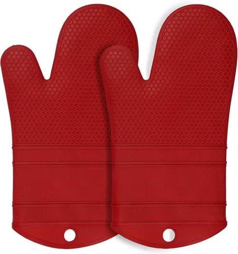 Miniatura 27 de YUTAT Silicone Oven Mitts,Heat Resistant 500F Kitchen Mitts 2PCS,Waterproof Cooking Gloves with Soft Polyester Filling for Kitchen Cooking Baking
