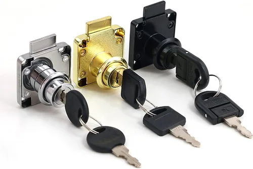 Cerradura de cajón con leva cilíndrica, cerradura de hardware para muebles, aleación de zinc 138-22, cerradura de armario de escritorio con llaves y