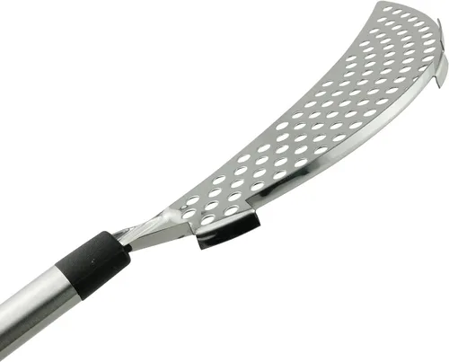 Miniatura 5 de Tegg Crescent - Colador de pasta de acero inoxidable para grasa, escurridor con mano para diferentes ollas, herramienta de cocina