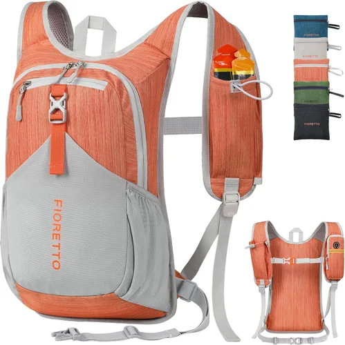 Miniatura 13 de FIORETTO Mochila de 10L para senderismo para mujeres y hombres, mini mochila plegable, ligera, mochila pequeña de día para camping, viaje, al aire