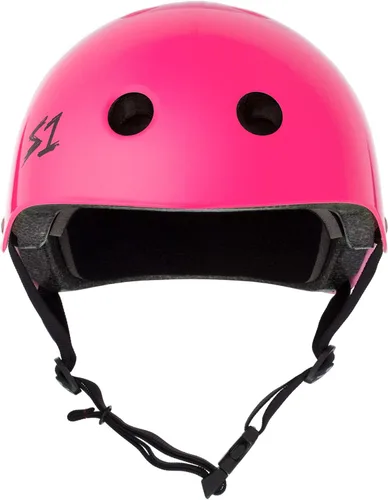 Miniatura 2 de Casco S1 Lifer para patinaje en monopatín, BMX y patinaje sobre ruedas Brillo rosa intenso