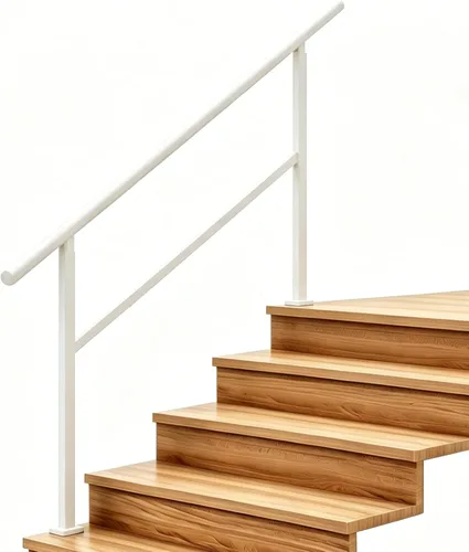 Miniatura 27 de Pasamanos para escalones al aire libre adecuados para 1 a 3 escalones, barandilla de escalera de hierro forjado, paso estable con pasamanos de 3