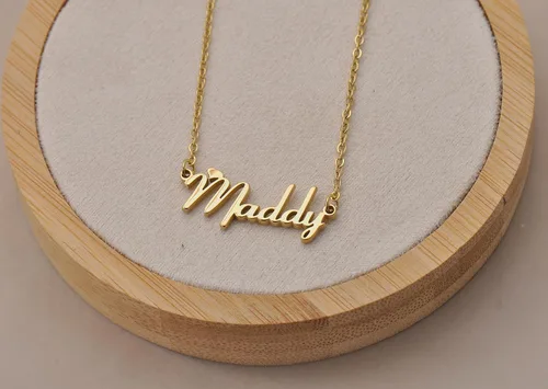 Miniatura 2 de Aoloshow Collar personalizado con nombre y pulsera hecha a medida con cualquier nombre, joyería de acero inoxidable para mujeres y mamás