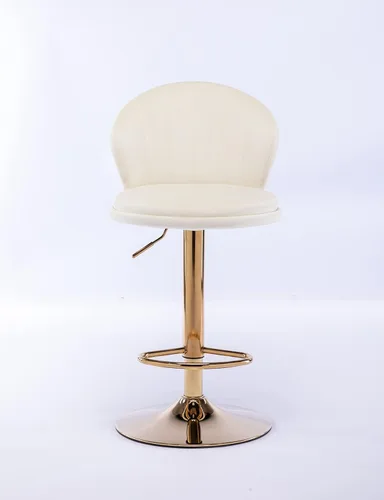 Miniatura 8 de Juego de 2 taburetes de bar, taburete de bar de terciopelo, taburete de bar giratorio de 360° ajustable con base de metal, respaldo alto