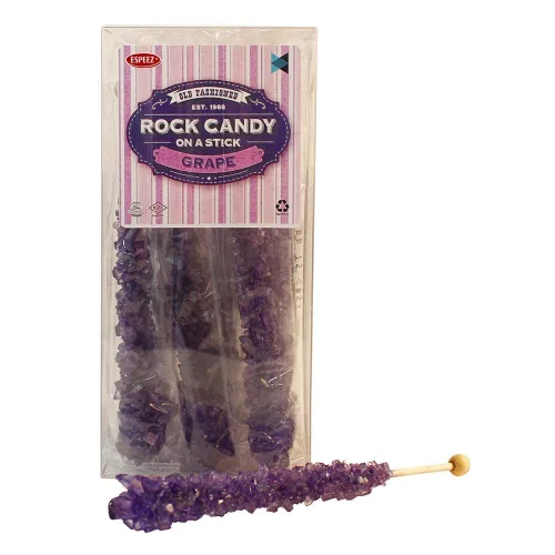 Miniatura 25 de Palitos de caramelo de roca extragrandes: 12 paletas de cereza rosa – envueltas individualmente – Palitos de caramelo de roca de cristal