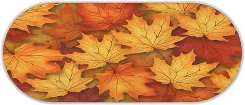 Miniatura 3 de cfpolar Autumn Maple Leaf Pattern Bathroom Rugs Non-Slip Bath Rug Microfiber Bath Mat Absorbent Kitchen Mats and Rugs Machine Washable Oval Plush