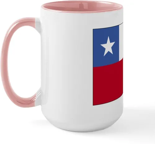 Miniatura 35 de CafePress Taza de café de cerámica extra grande de 15 oz (15.0 fl oz) con bandera de Chile