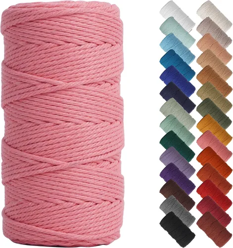 Miniatura 157 de NOANTA - Cuerda de macramé color beige natural, 1/8 pulgadas (3 mm) x 109 yardas (100 metros), cuerda de algodón colorido para colgar en la pared