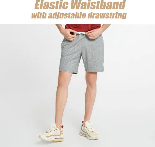 Miniatura 2 de maamgic Pantalones cortos deportivos para hombre de 7 pulgadas por encima de la rodilla, pantalones cortos de gimnasio con bolsillos con cremallera