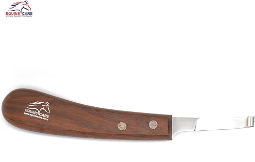 Miniatura 3 de Equine Care Cuchillo de pezuña para zurdos – Hoja de acero corta J2 afilada, herramienta profesional para recortar pezuñas de caballo, cabras