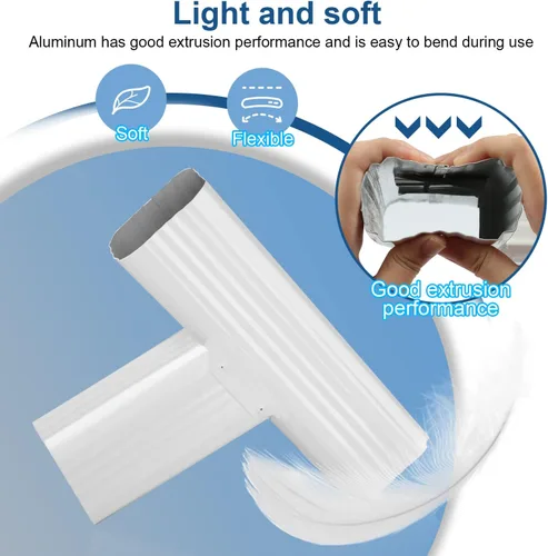 Miniatura 4 de VYH Canal Downspout Y Conector 2x3 Estándar Izquierdo Alto Brillo Blanco