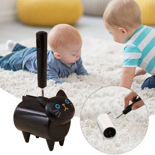 Miniatura 2 de 60 hojas de rodillo adhesivo para pelusas para el cabello, rodillo de eliminación de pelos de mascotas, muebles de gato, perro, sofá, alfombra