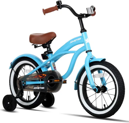 JOYSTAR Bicicleta de crucero para niños de 12, 14 y 16 pulgadas, para niños de 2 a 7 años, bicicleta para niños con ruedas de entrenamiento, freno