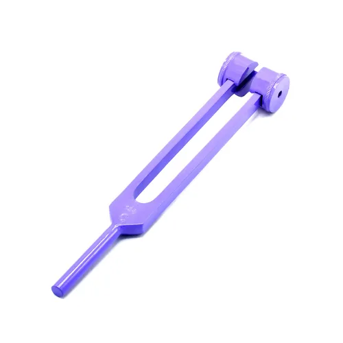 Edición limitada, color morado, instrumento de diapasón de grado médico de 128 Hz con pesas fijas, aleación de aluminio no magnética