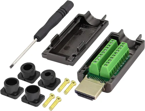 Miniatura 3 de Adaptador de terminal de tornillo HDMI sin soldadura, módulo HDMI macho sin soldadura, caja de conexiones, conector de cable HD, módulo de señal