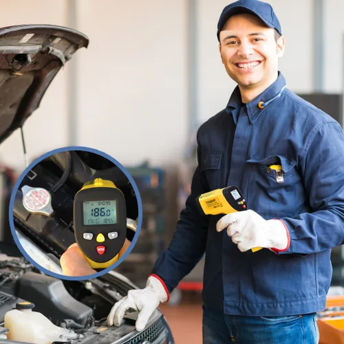 Miniatura 6 de Pistola de temperatura eT1050D con certificado NIST, termómetro infrarrojo sin contacto láser dual de 58 °F a 1202 °F, termómetro digital preciso