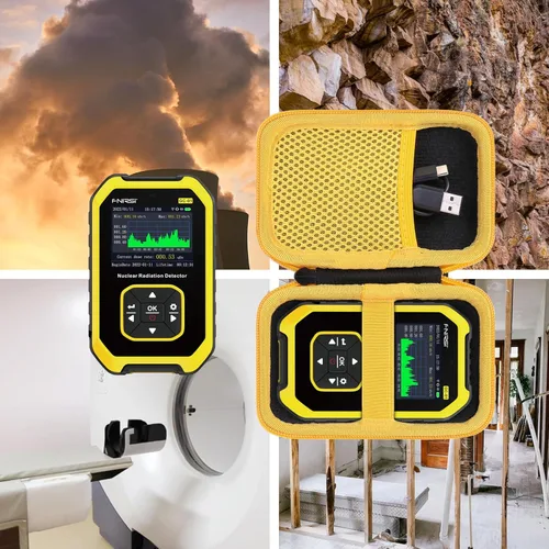 Miniatura 6 de Khanka Estuche de transporte para detector de radiación nuclear de contador Geiger, dosímetro de radiación FNIRSI con pantalla LCD, medidor