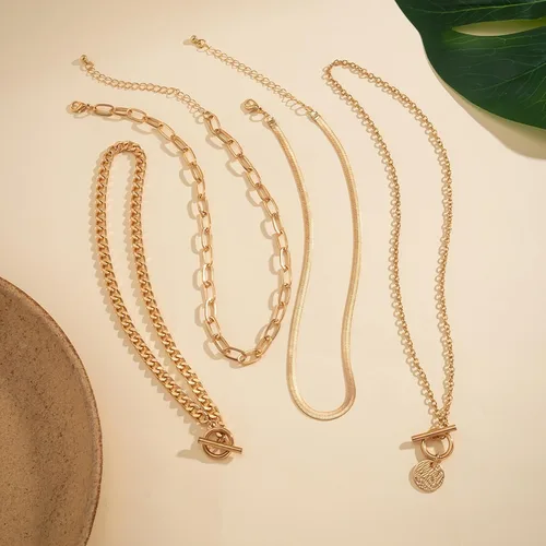 Miniatura 16 de Long tiantian Collares en capas para mujer, joyería occidental para mujer, collar de moneda apilable, collar de país, moderno, bohemio, verano