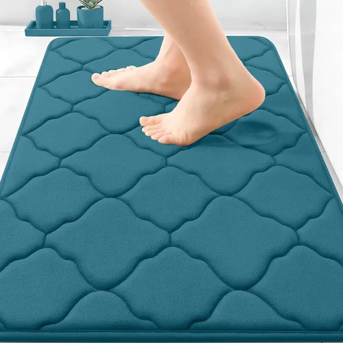 Miniatura 48 de OLANLY Alfombra de Baño de Espuma Viscoelástica de 24 x 16 pulgadas, Ultra Suave y Absorbente, Alfombras de Baño Antideslizantes, Cómodas, Lavables