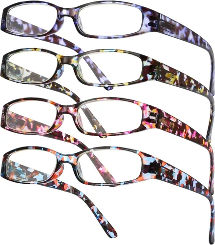 Miniatura 12 de Gaoye Paquete de 4 Lentes de Lectura para Mujer, Lentes de Lectura con Bloqueo de Luz Azul, Elegantes Lentes de Lectura para Mujer en 4 Patrones