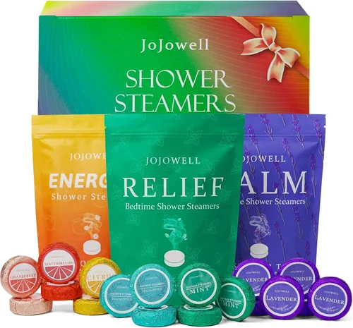 JoJowell Vaporizadores de ducha para aromaterapia, paquete de 18 regalos de cumpleaños para mujeres y hombres, regalo del día del padre para papá,