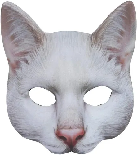 1 máscara de gato realista de Halloween, máscara de gato para Halloween, Navidad, Pascua, accesorio de fiesta de disfraces