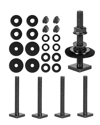 Miniatura 10 de Pernos de ranura en T para barras transversales de techo, plataforma, cesta de carga, adaptador de perno cuadrado en T de acero inoxidable de 4 mm